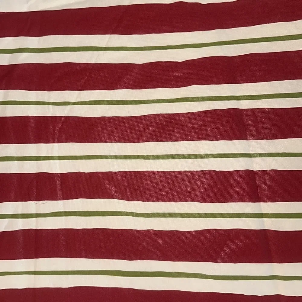Holiday Striped Waterproof 70” Round Tablecloth!